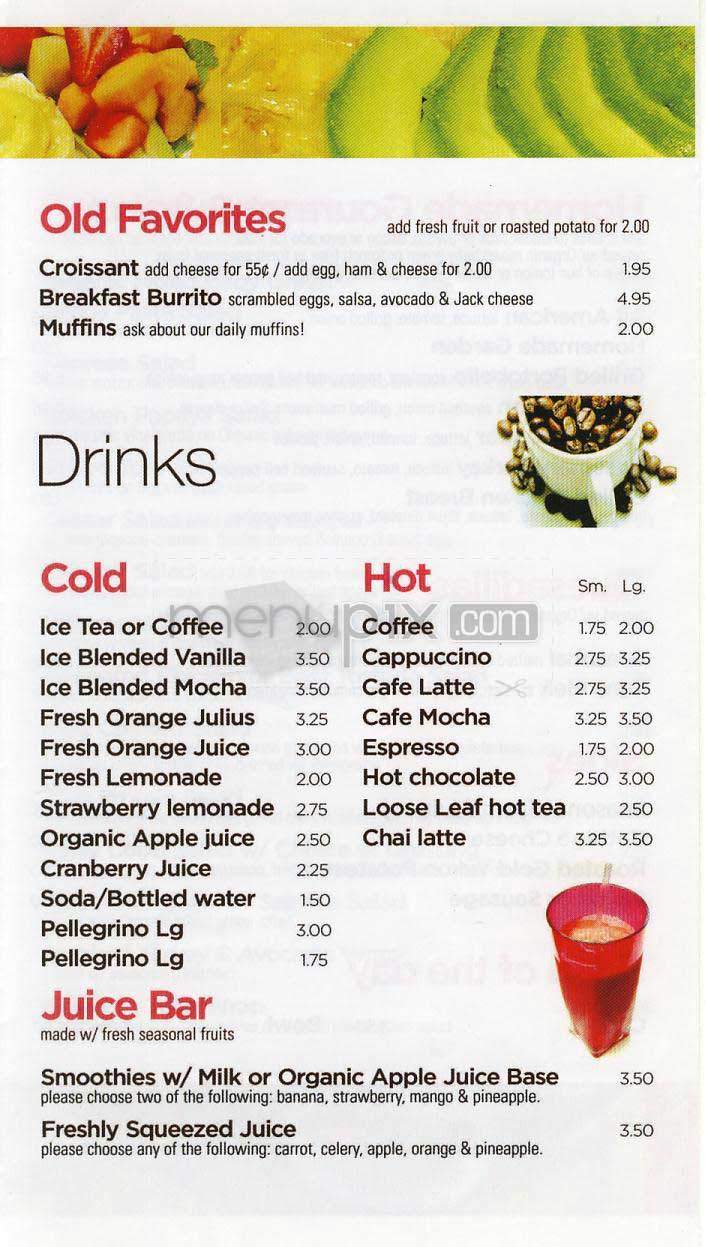 Lazy Daisy Cafe - Beverly Hills, CA menu_pic