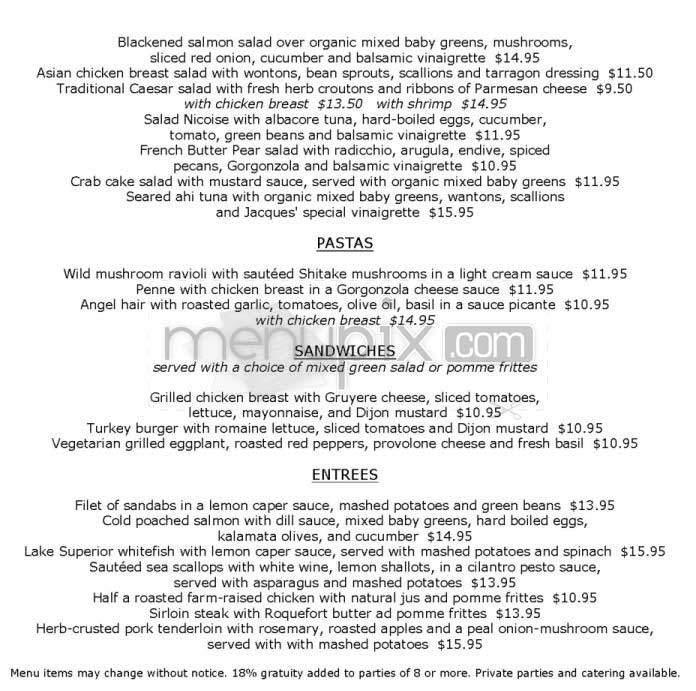 Le Petit Jaques Cafe - Sherman Oaks, CA menu_pic