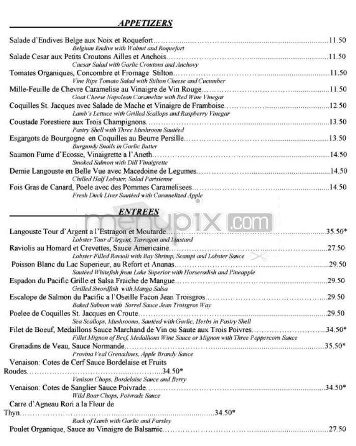 Le Sanglier - Tarzana, CA menu_pic