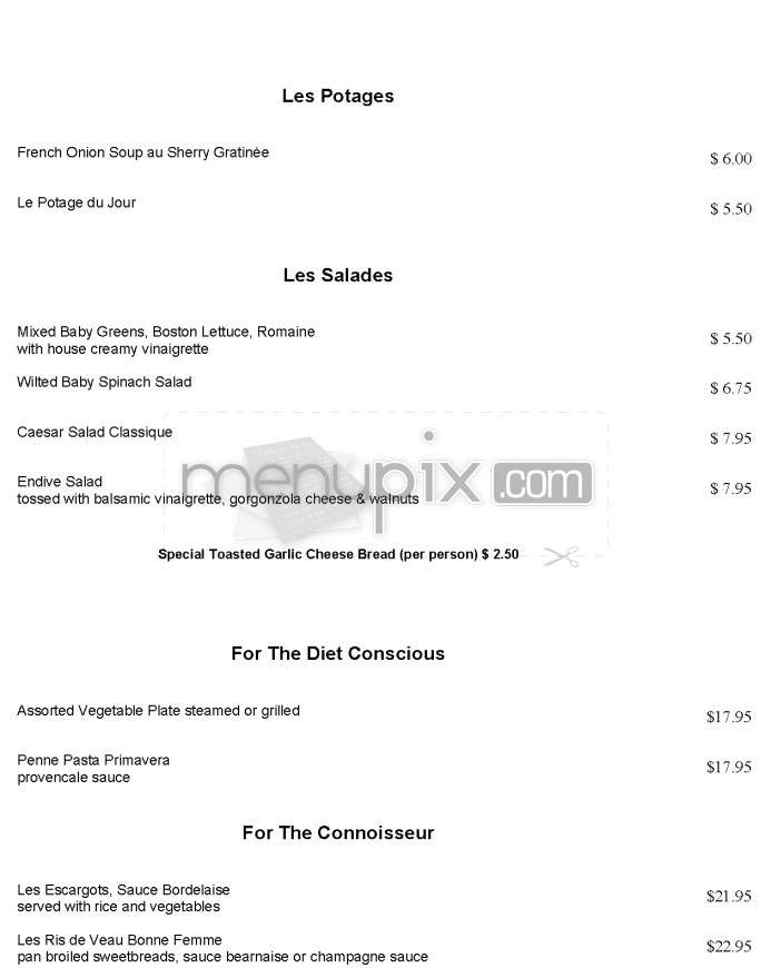Le Petit Chateau - North Hollywood, CA menu_pic