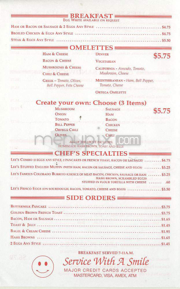 Lee's Hoagie House - Pasadena, CA menu_pic