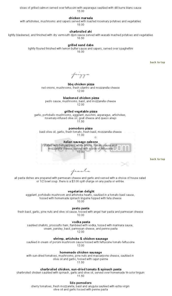 Lido - Manhattan Beach, CA menu_pic