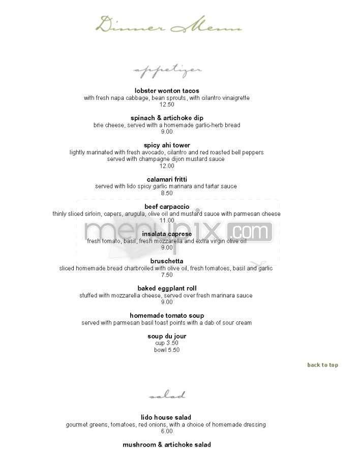 Lido - Manhattan Beach, CA menu_pic