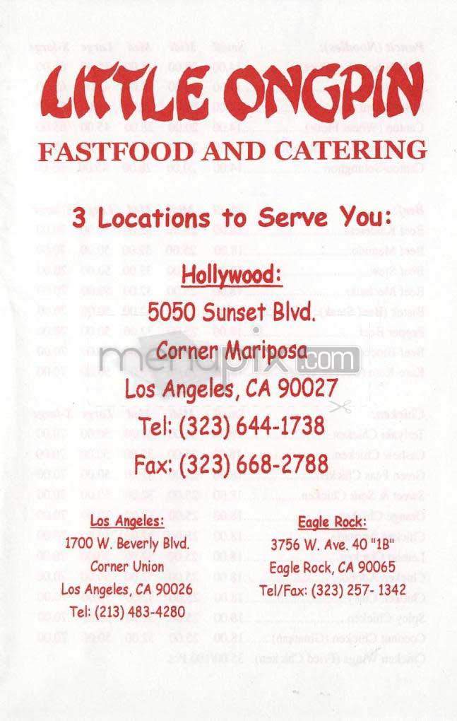 Little Ongpin - Los Angeles, CA menu_pic