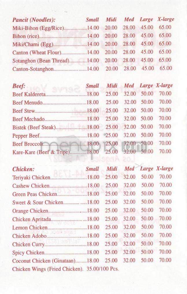 Little Ongpin - Los Angeles, CA menu_pic