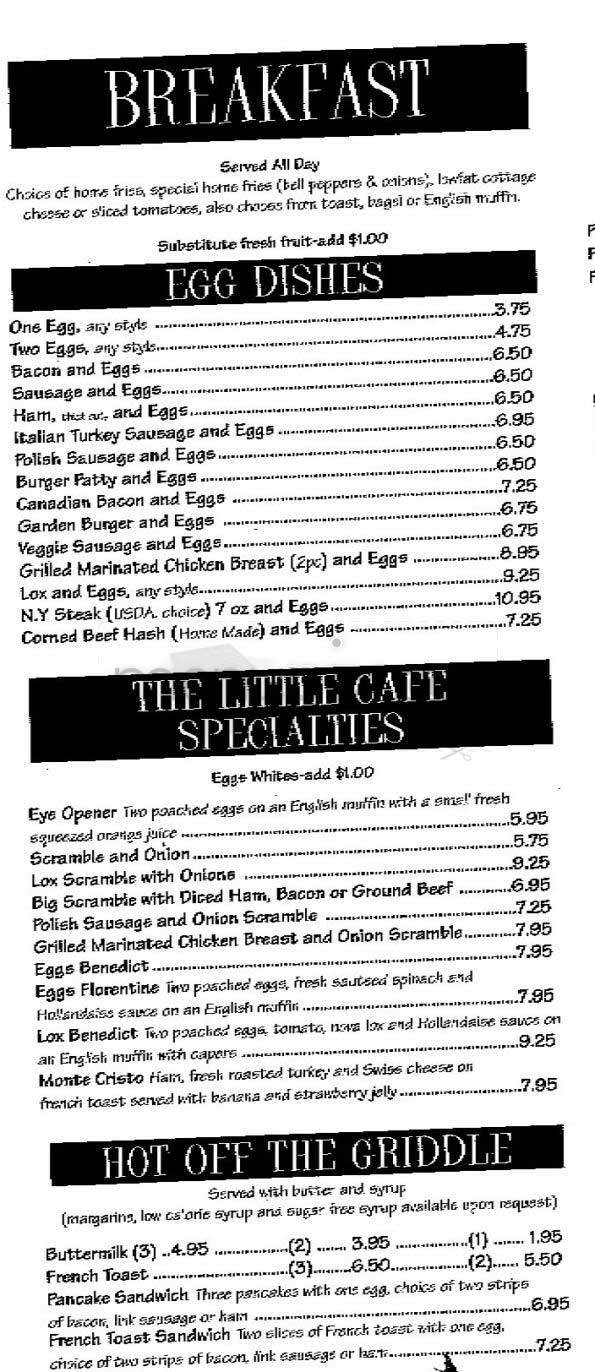 Little Cafe - Tarzana, CA menu_pic