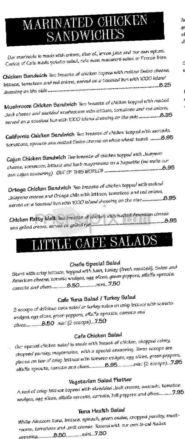 Little Cafe - Tarzana, CA menu_pic