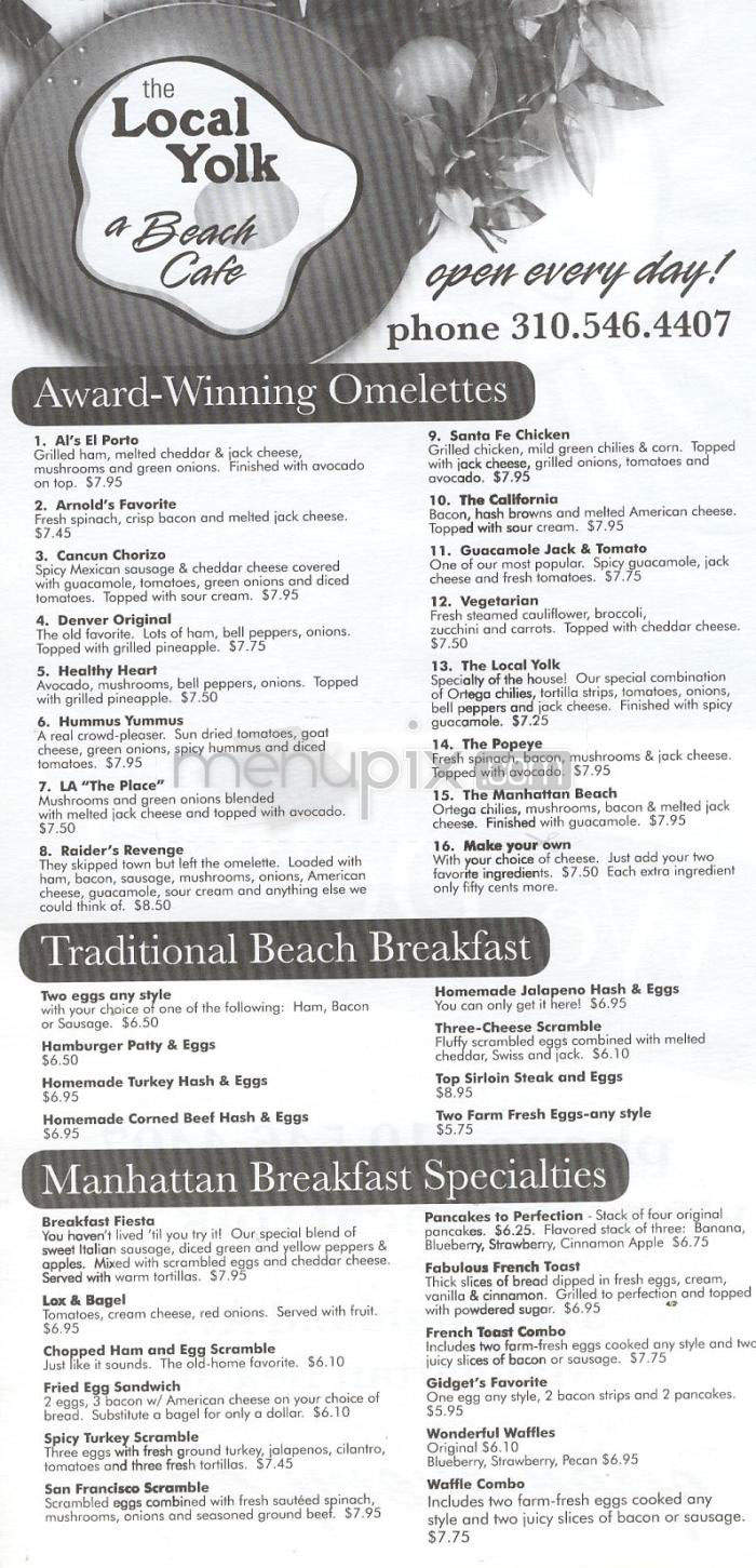 The Local Yolk - Manhattan Beach, CA menu_pic