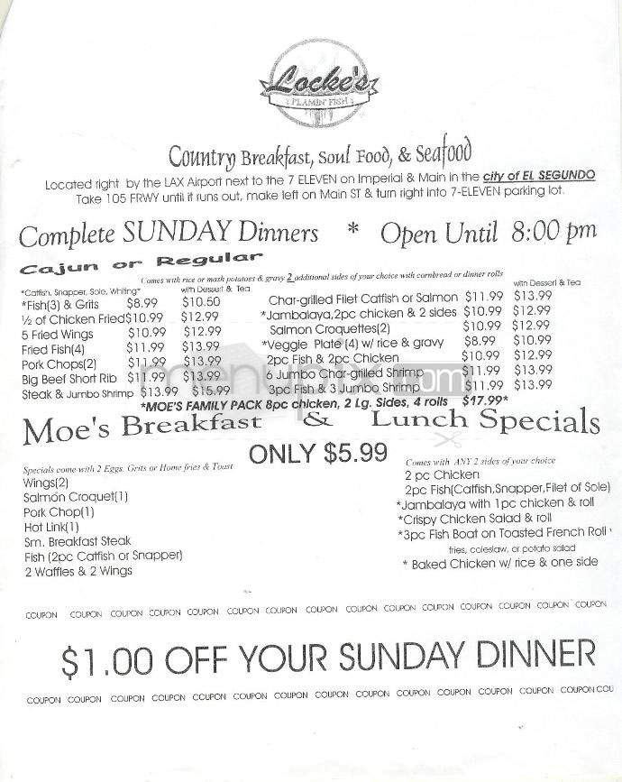 Locke's Flamin' Fish - El Segundo, CA menu_pic