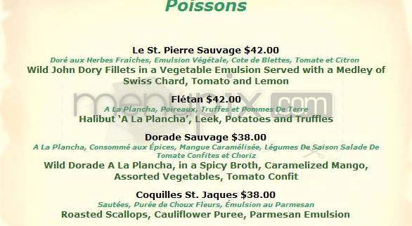 L'Orangerie - West Hollywood, CA menu_pic