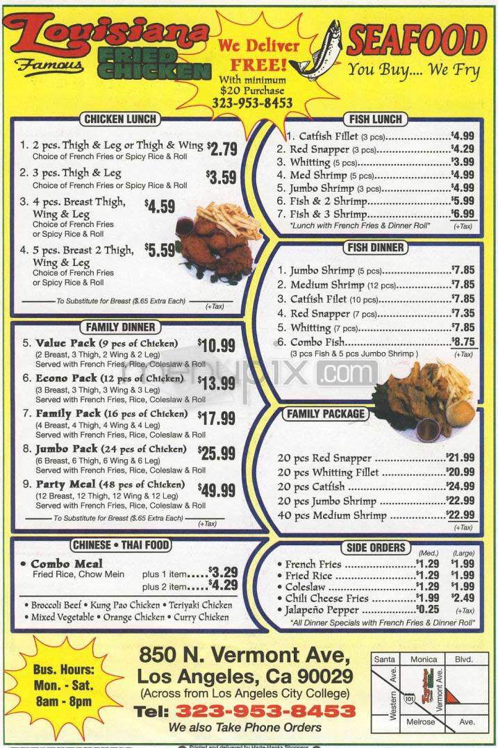 /250139447/Louisiana-Famous-Fried-Chicken-Menu-Houston-TX - Houston, TX