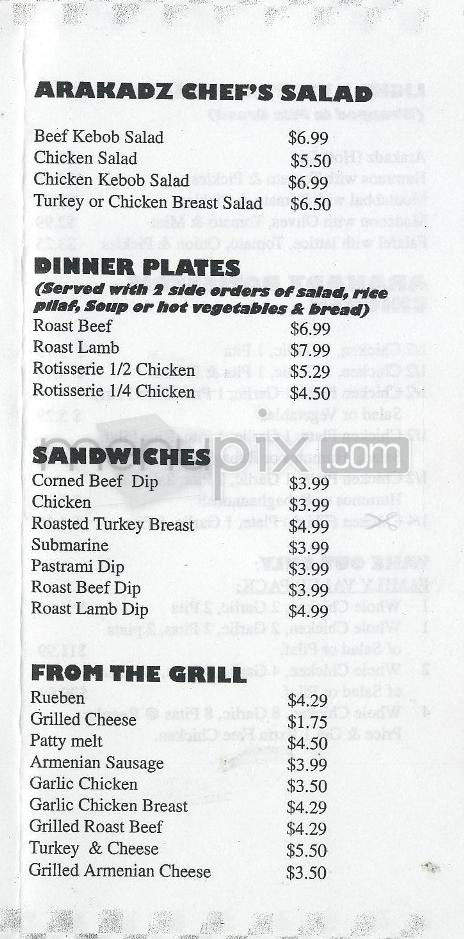 Lousin's Arakadz Cuisine - Pasadena, CA menu_pic