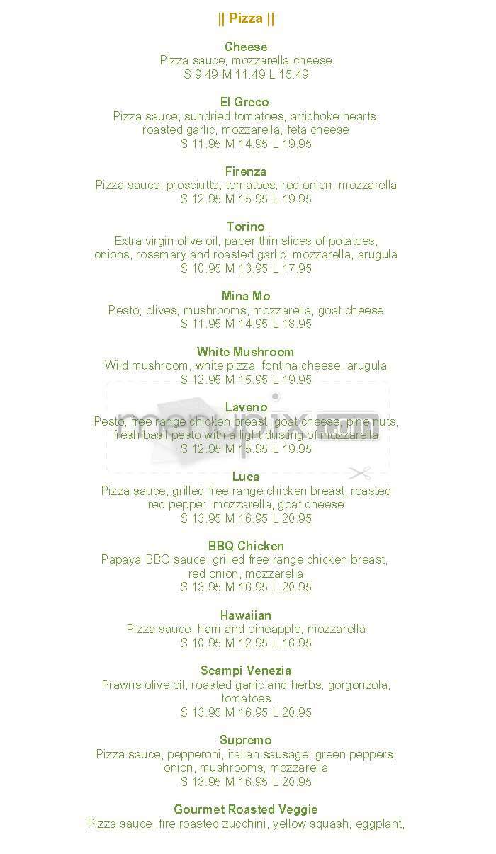 Lucia's - Pacific Palisades, CA menu_pic