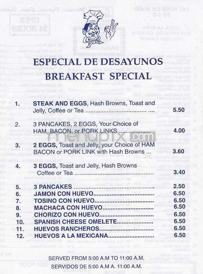 Lucy's Drive In - Los Angeles, CA menu_pic