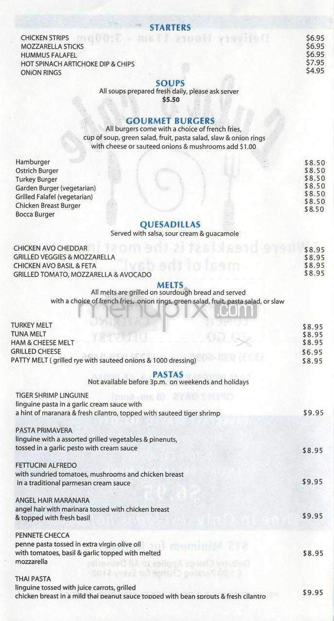 Lulu's Cafe - Los Angeles, CA menu_pic