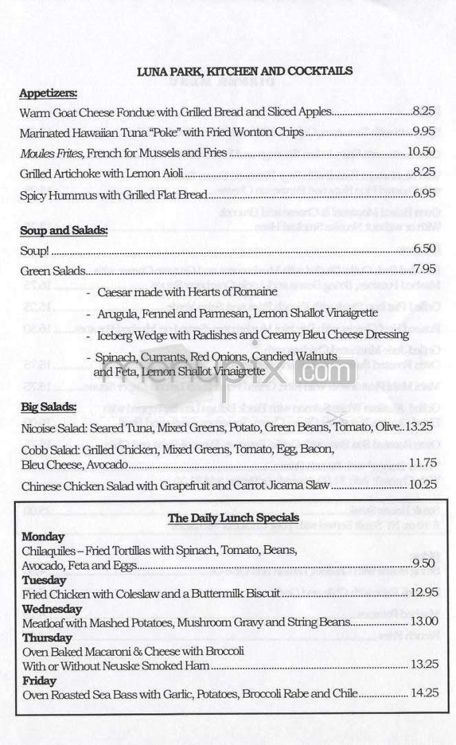 Luna Park - Los Angeles, CA menu_pic