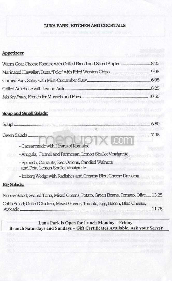 Luna Park - Los Angeles, CA menu_pic