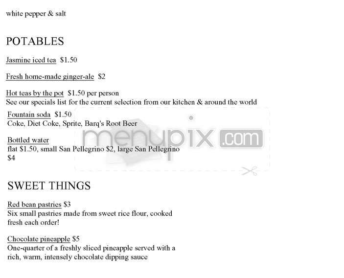 Maos Kitchen - Venice, CA menu_pic