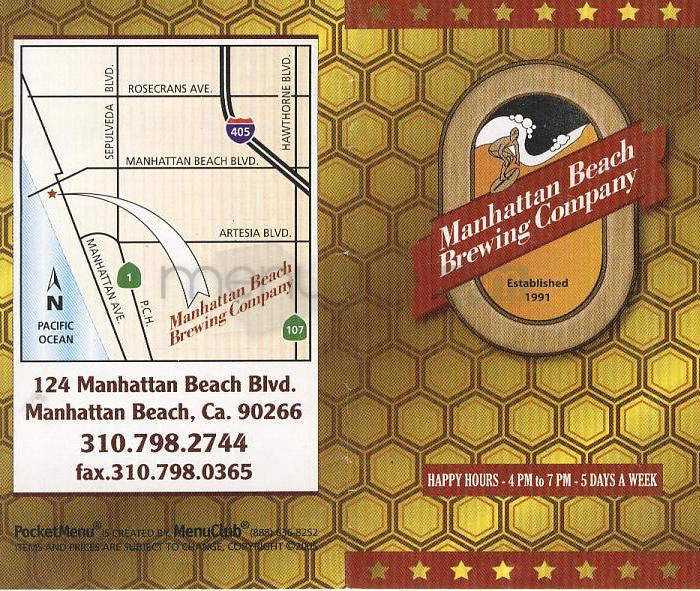 Manhattan Beach Brewing Co - Manhattan Beach, CA menu_pic