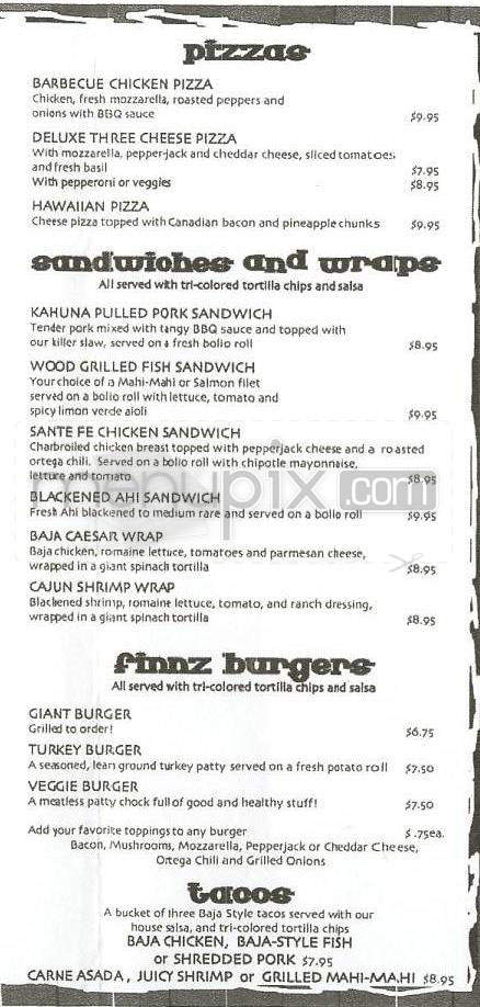 Mickie Finnz - Redondo Beach, CA menu_pic