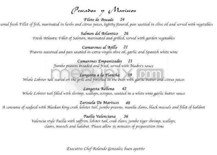 Madres Restaurant - Pasadena, CA menu_pic