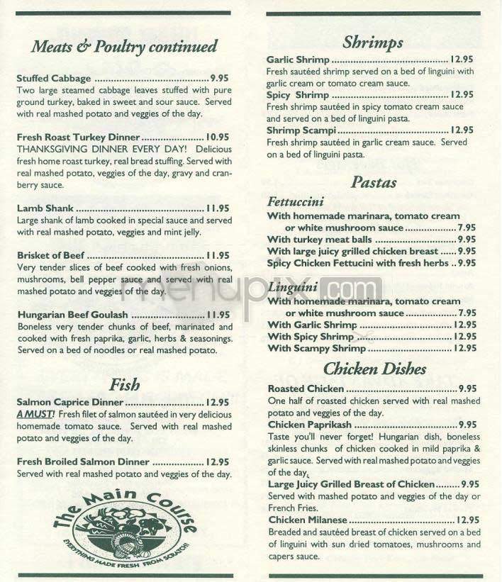 Main Course - Los Angeles, CA menu_pic