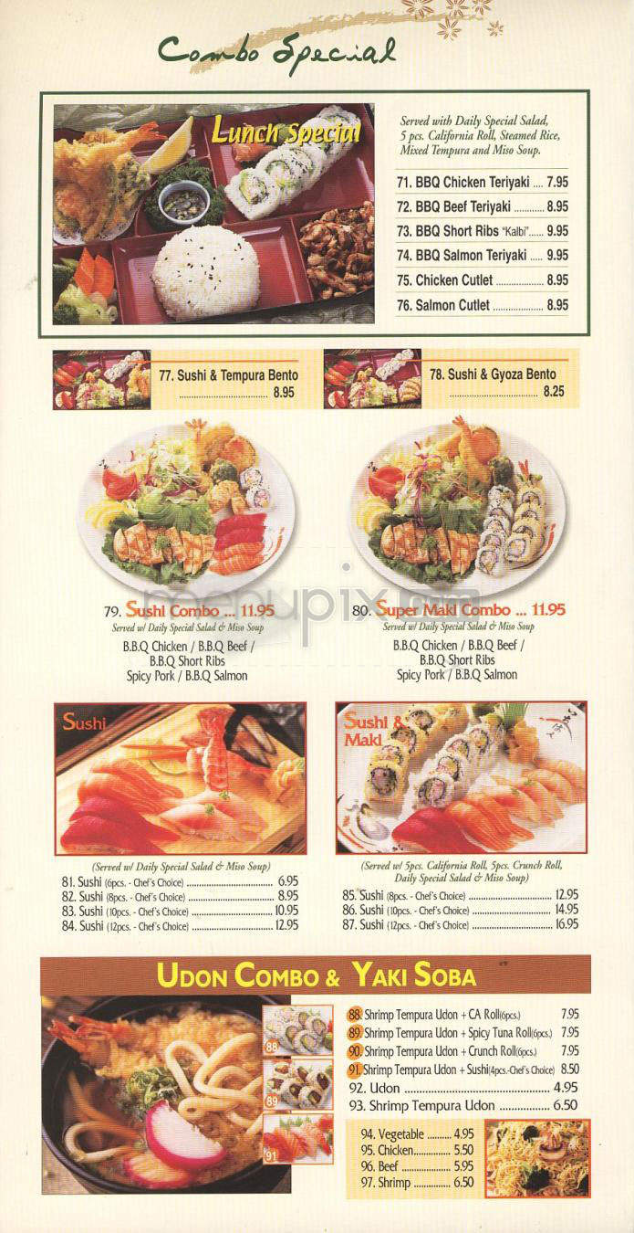 Maki Yaki - El Segundo, CA menu_pic