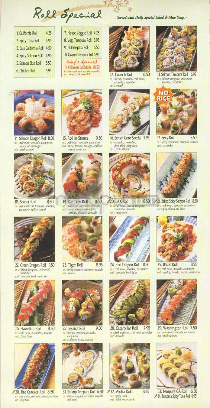 Maki Yaki - El Segundo, CA menu_pic