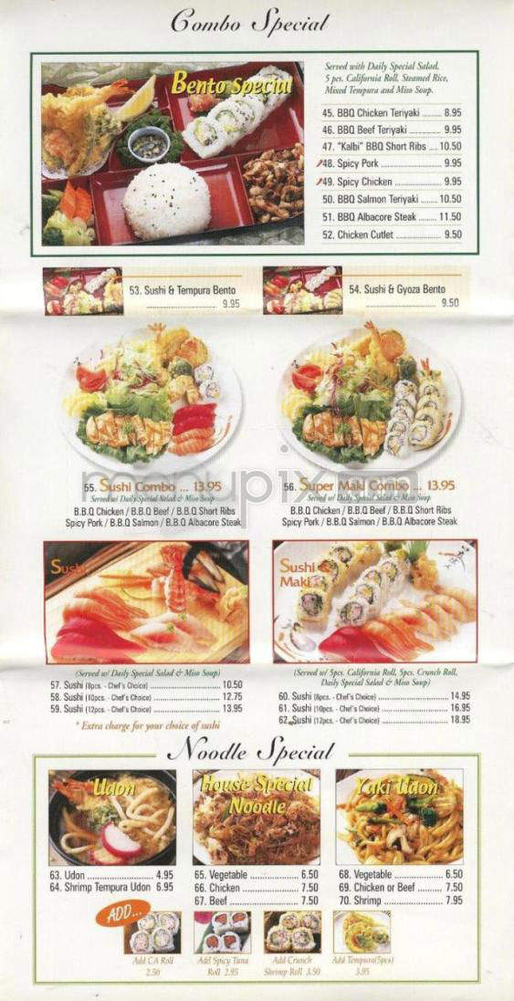 Maki Yaki - Venice, CA menu_pic