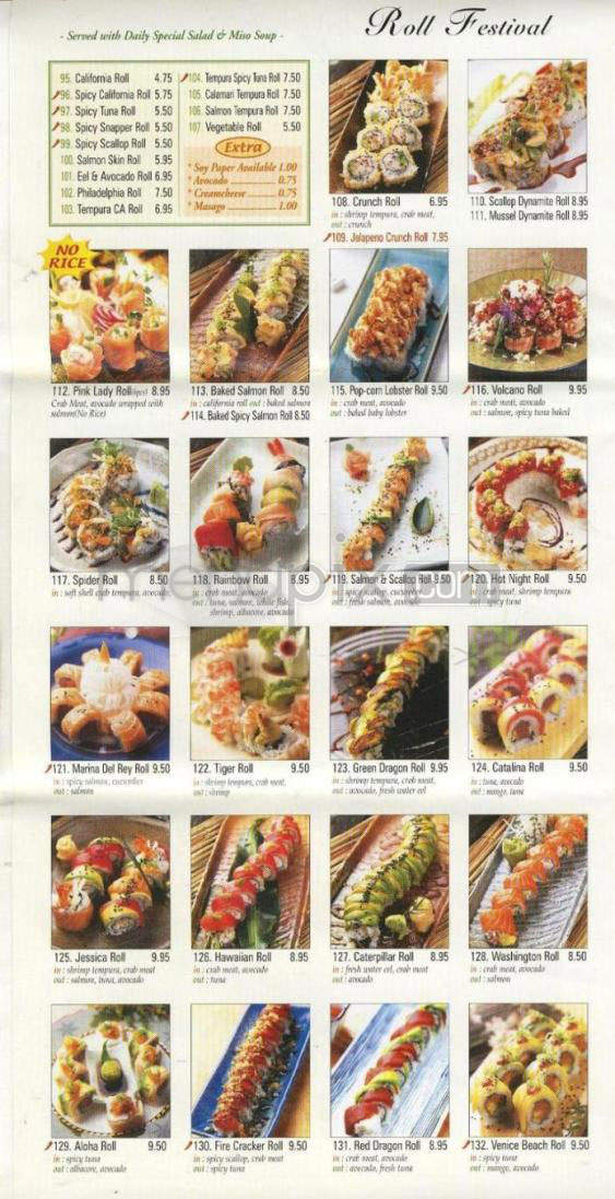 Maki Yaki - Venice, CA menu_pic