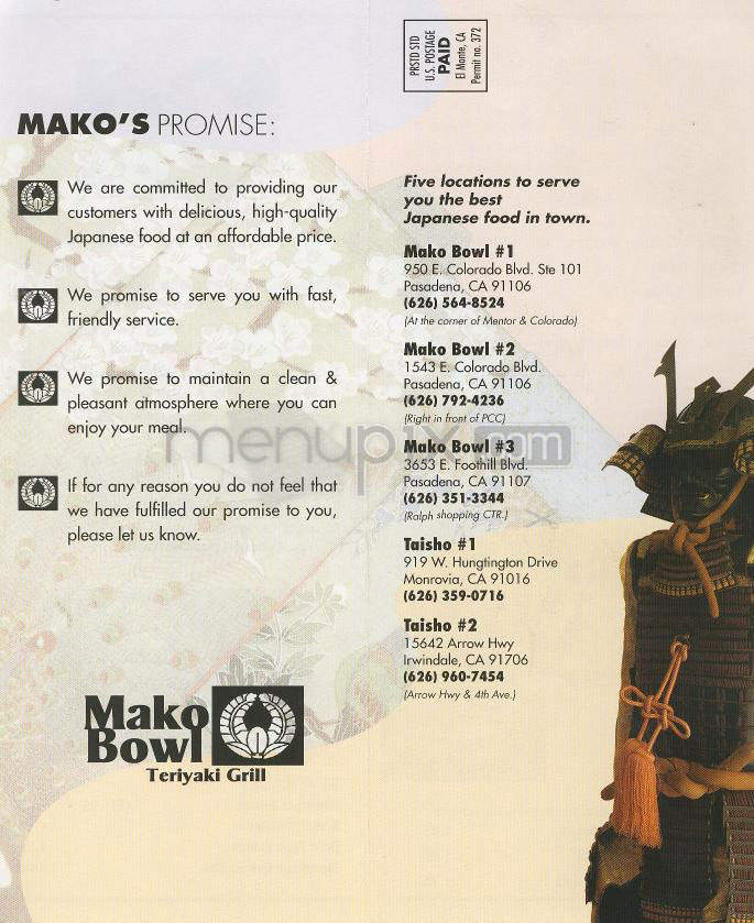 Mako Bowl - Pasadena, CA menu_pic