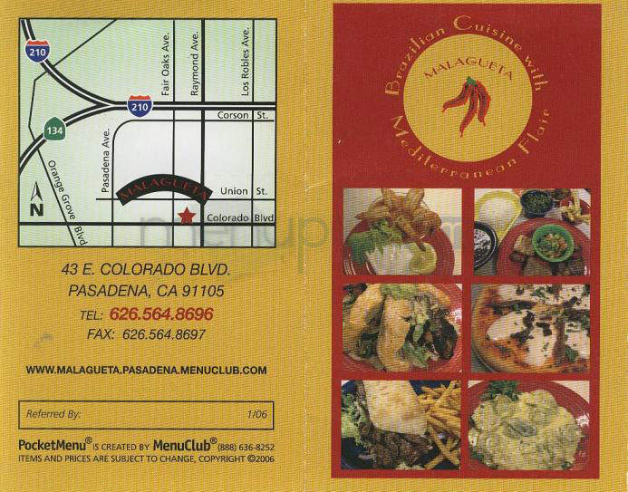 Malagueta - Pasadena, CA menu_pic