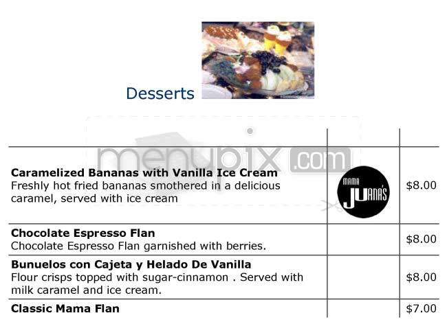 Mama Juana's - Studio City, CA menu_pic