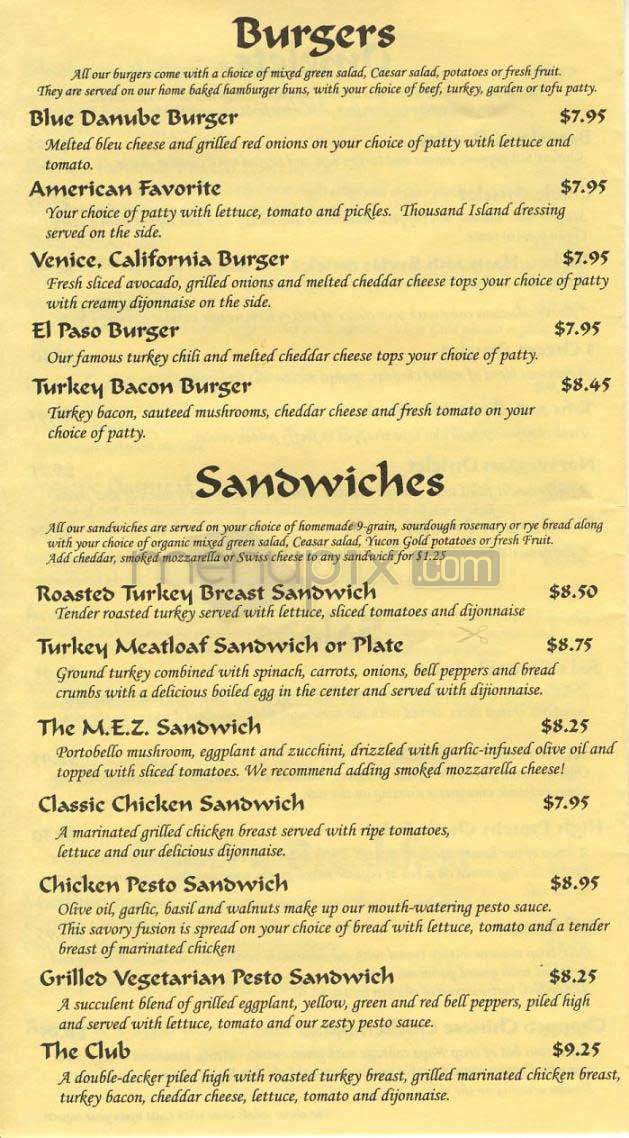 Mani's - Los Angeles, CA menu_pic
