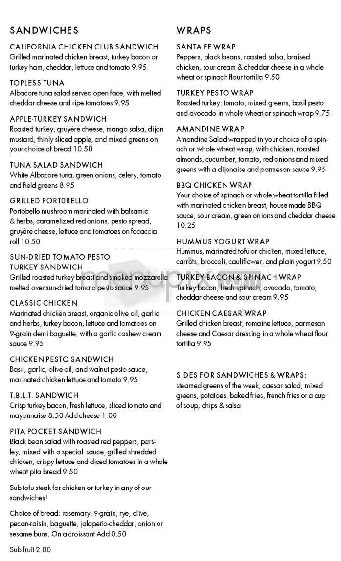 Mani's Bakery Cafe - Santa Monica, CA menu_pic