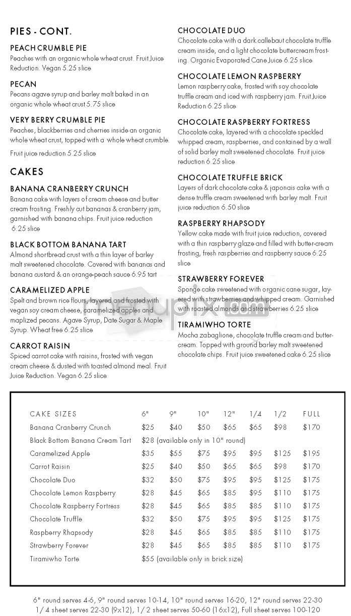 Mani's Bakery Cafe - Santa Monica, CA menu_pic