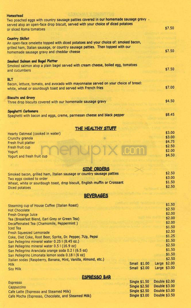 Marco's Trattoria - West Hollywood, CA menu_pic