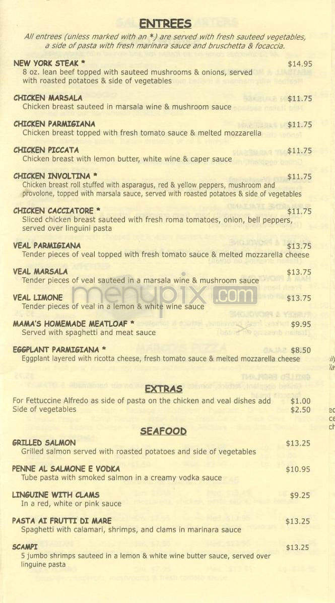 Marco's Trattoria - West Hollywood, CA menu_pic