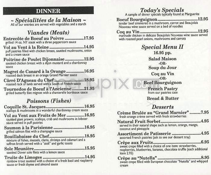 Marguerite Cafe - Venice, CA menu_pic