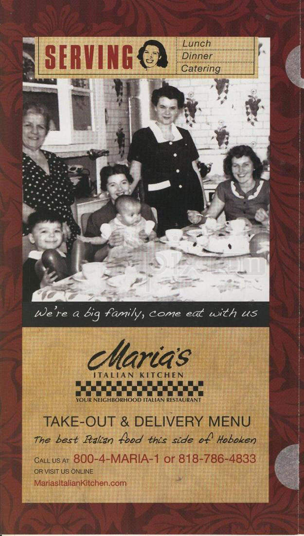 Maria's Italian Kitchen - Northridge, CA menu_pic