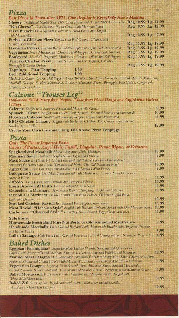 Maria's Italian Kitchen - Northridge, CA menu_pic