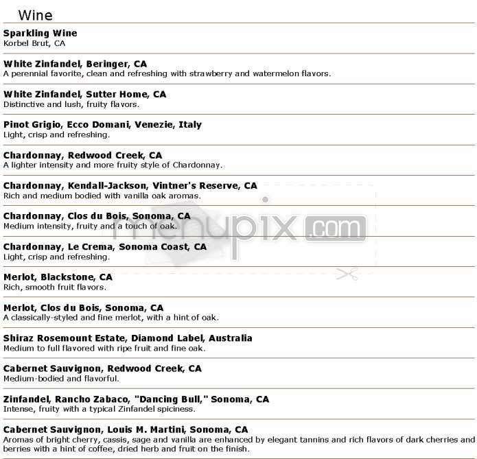 Marie Callender's - Toluca Lake, CA menu_pic