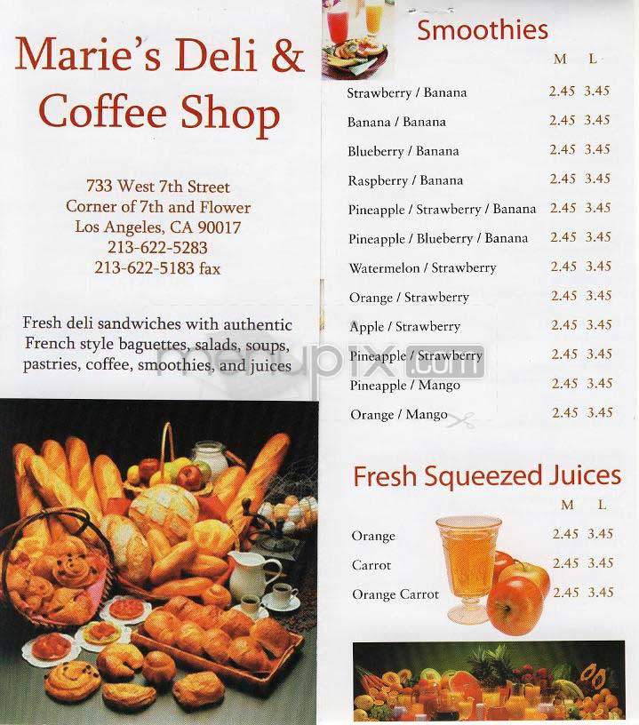 Marie's Cafe - Los Angeles, CA menu_pic
