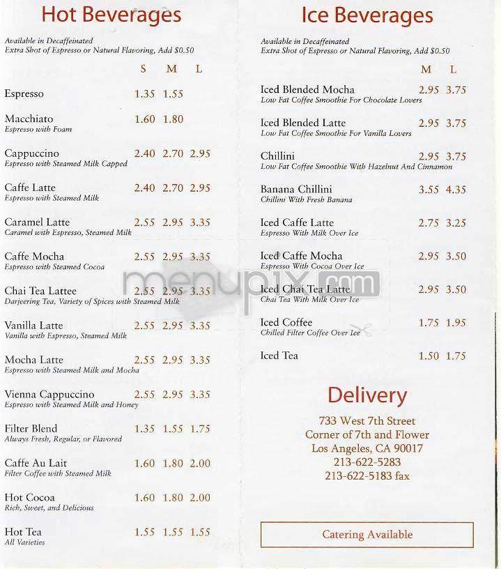 Marie's Cafe - Los Angeles, CA menu_pic
