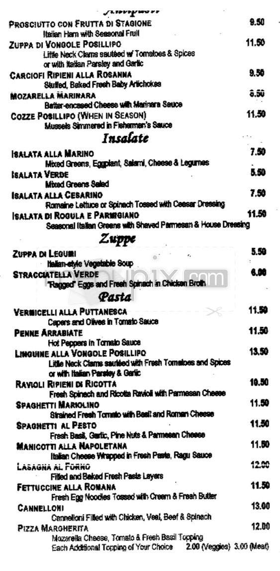 Marino Ristorante - Los Angeles, CA menu_pic
