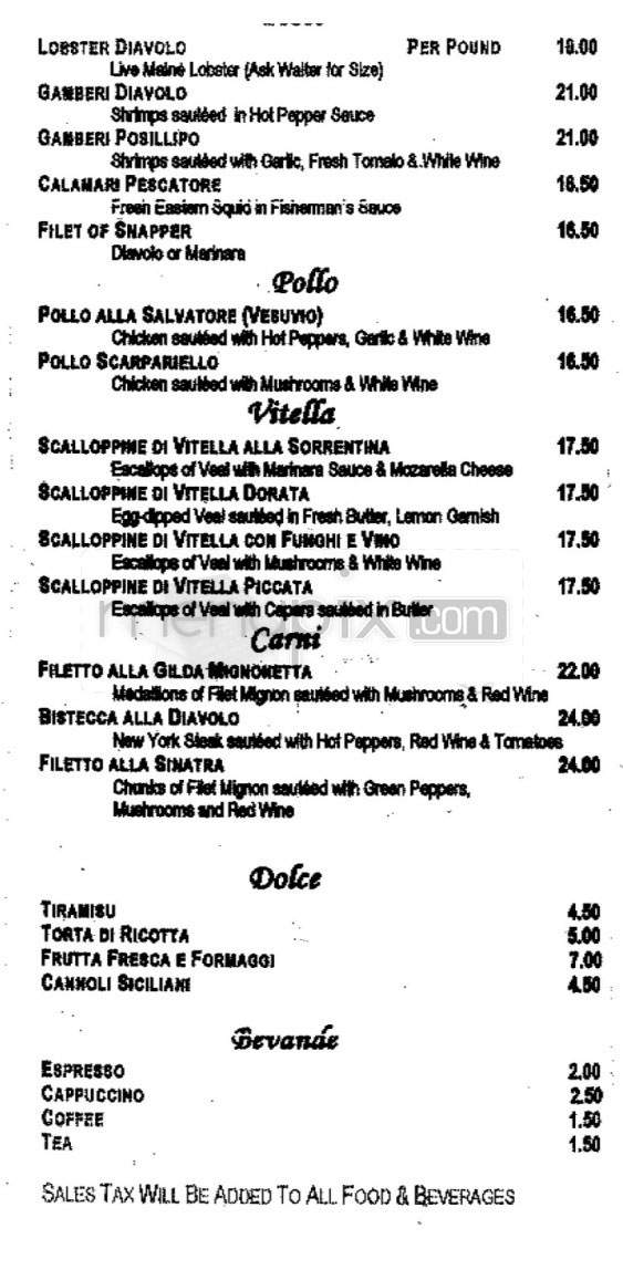 Marino Ristorante - Los Angeles, CA menu_pic