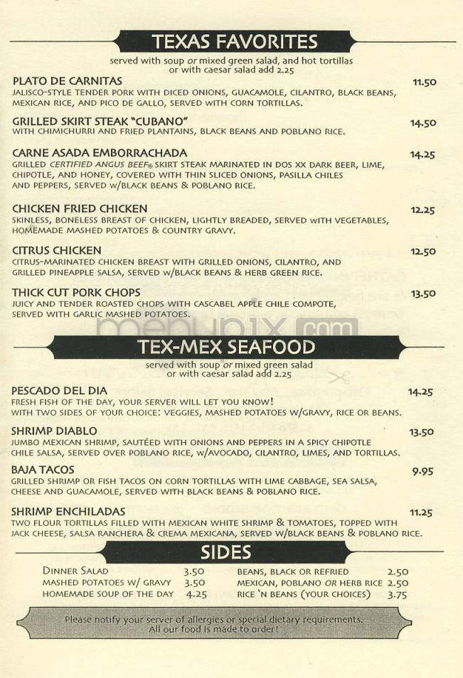 Marix Tex Mex Cafe Playa - West Hollywood, CA menu_pic