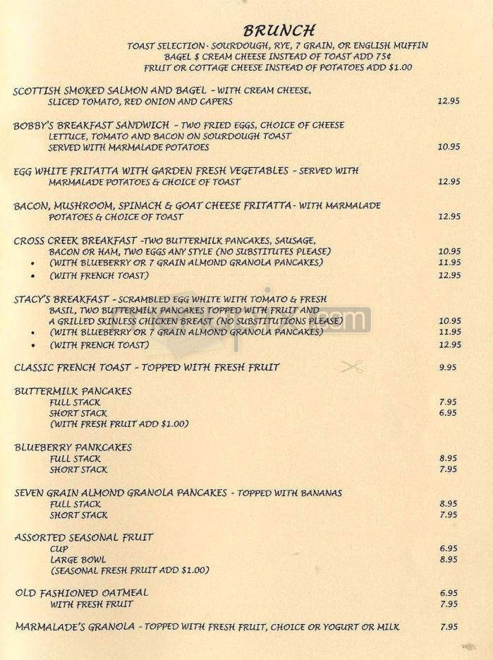Marmalade Cafe - Malibu, CA menu_pic