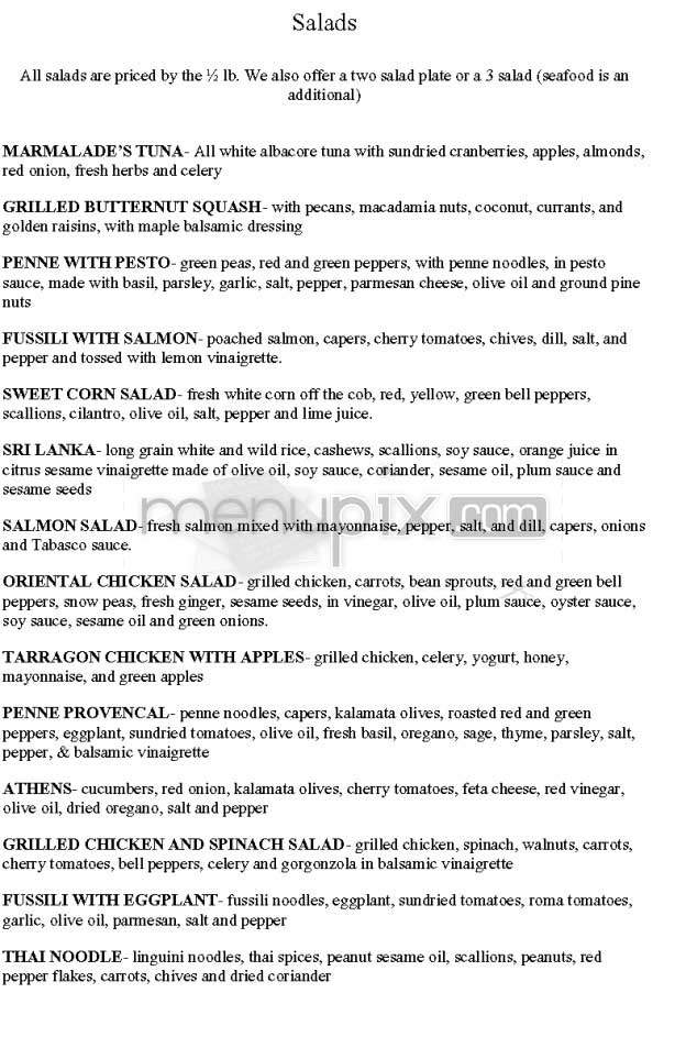 Marmalade Cafe - Santa Monica, CA menu_pic
