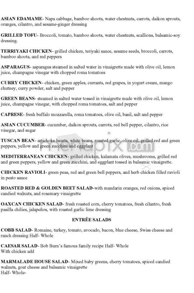 Marmalade Cafe - Santa Monica, CA menu_pic